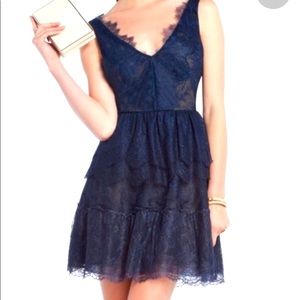 BCBG MAXAZRIA Navy Blue Lace Cocktail Dress